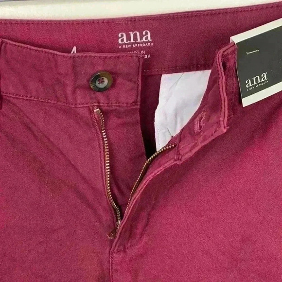🆕NWT A.N.A Wide Leg Crop In Burgundy Size 4 - Picture 7 of 9